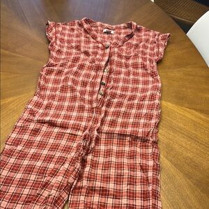 Madewell Red Plaid Women's Pajama Set